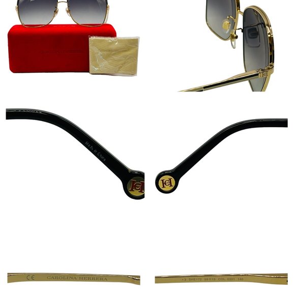 CAROLINA HERRERA SUNGLASSES Brand New 100% AUTHENTIC SHE172 - Picture 6 of 13